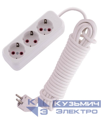 Удлинитель 3х7м с заземл. 16А IP20 Lila LEZARD 720-0307-301