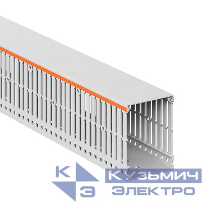 Кабель-канал перфорированный 60х80 L2000 RLHF6 без галогенов свет. сер. DKC 01128RLHF