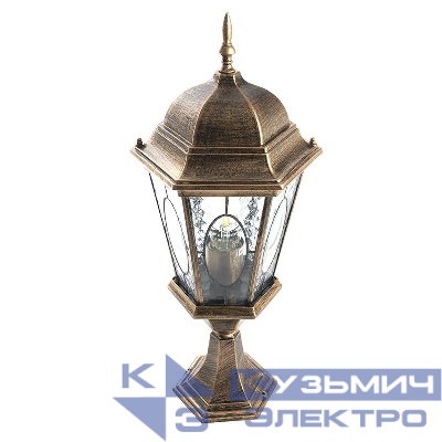 Светильник PL154 60Вт E27 230В садово-парковый черн. зол. FERON 11322