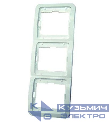 Рамка 3-м Mimoza верт. бел. Makel 22033