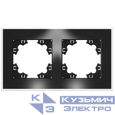 Рамка 2-м Афина стеклянная графит UNIVersal 2255