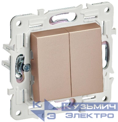 Выключатель проходной 2-кл. SKANDY 10А SK-V05Sa песочн. IEK SK-V22-0-10-K98