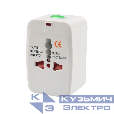 Адаптер сетевой «Путешественник» с розетки (A C G I) универс. разъем бел. Rexant 11-1052