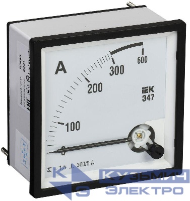 Амперметр Э47 72х72мм 300/5А кл. точн. 1.5 IEK IPA10-6-0300-E