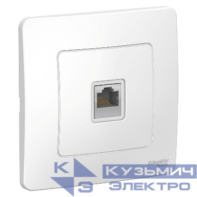 Розетка компьютерная 1-м СП Blanca RJ45 кат.5E бел. SE BLNIS045001