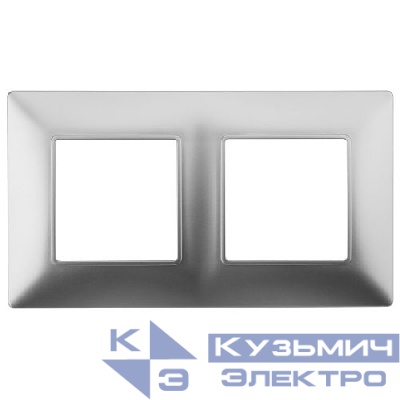 Рамка 2-м 14-5002-03 Elegance алюм. ЭРА Б0034389