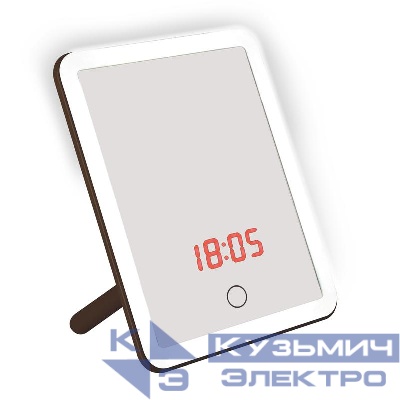 Светильник настольный TLD-591 Brown/LED/80Lm/6000K/Dimmer/T+M зеркало 4Вт встроен. аккум. сенсор диммер часы термометр Uniel UL-00004160