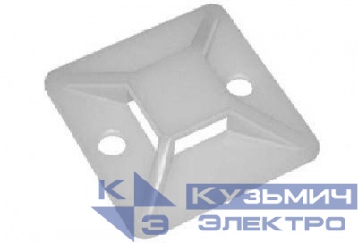 Площадка самоклеющаяся  для крепления стяжек 20мм*20мм (для стяжек шириной 5мм), NETKO Optima (упак.100 шт) "SB"