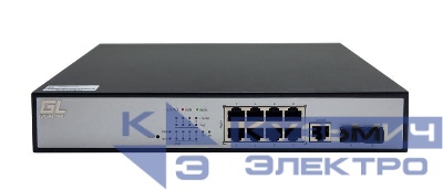 Коммутатор управляемый L2 PoE 8 Base-T 10/100/1000Mb/s портов 2 Base-X SFP 1000Mb/s 1U 19дюйм 220В суммарная мощность 150Вт NIKOMAX GL-SW-G204-10P