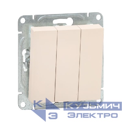 Выключатель 3-кл. СП Эпика механизм крем. EKF UP1-SWI-31