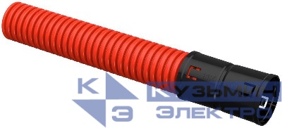 Труба гофрированная двустенная ПНД гибкая d50мм красн. (уп.150м) IEK CTG12-050-K04-150-R