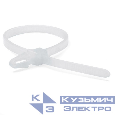 Хомут кабельный 4.8х200 полиамид бел. (уп.100шт) DKC 252205SR-M