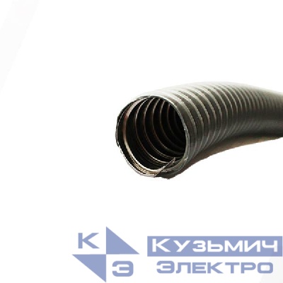 Металлорукав в ПВХ изоляции d38мм без протяжки сер. (уп.20м) Урал Пак МР-1001738-020