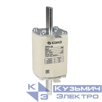 Вставка плавкая ППН 35 63А X3 габарит 1 УХЛ3 КЭАЗ 111380
