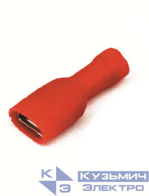 Наконечник изол. "розетка" 0.25-1.5кв.мм А=2.8х0.8мм кр. (уп.100шт) DKC 2A00TP