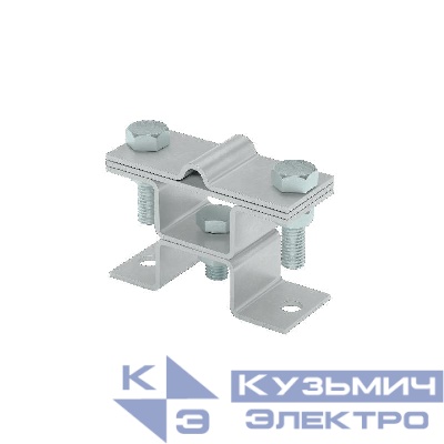 Держатель универсальный на мостовой опоре двойной для прутка d5-8мм и полосы до 40мм с 2 пластинами XUDMO2-D5-8-B40 HD КМ MA0788