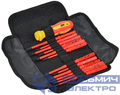 Отвертка диэлектрическая с жалами SLIM 13шт ARMA2L 5 IEK A2L5-NS30-T2-13