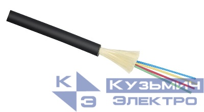 Кабель волоконно-оптический 50/125 (OM4) многомод. 24 волокна плотное буферное покрытие (tight buffer) внутр./внешн. -40-+60град.C LSZH черн. Cabeus 9237c