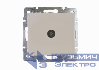 Розетка телевизионная проходная TV Rain механизм крем. LEZARD 703-0388-129