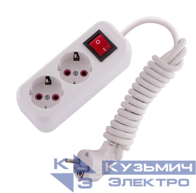 Удлинитель 2х2м с заземл. Lila с выкл. LEZARD 720-0202-202