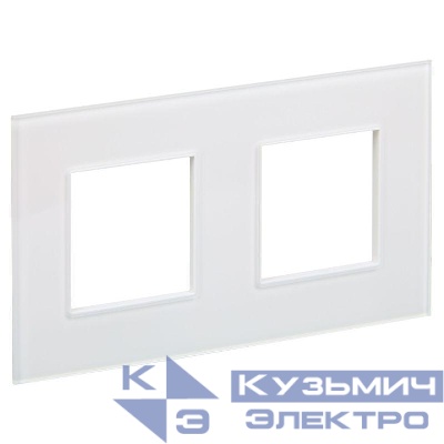 Рамка 2-м SKANDY SK-F22W стекло арктич. бел. IEK SK-M22-G-K01