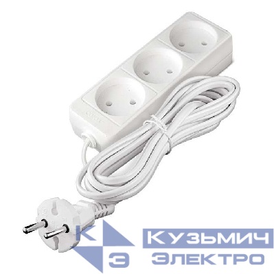 Удлинитель 3х3м без заземл. 6А IP20 1.3кВт ШВВП Союз 481S-0303