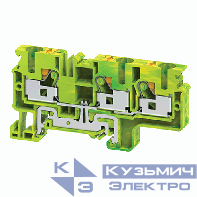 Клемма заземляющая push-in OptiClip CPG-10-TRIPLET-PE-I-(0.5-10)-PEN КЭАЗ 331861