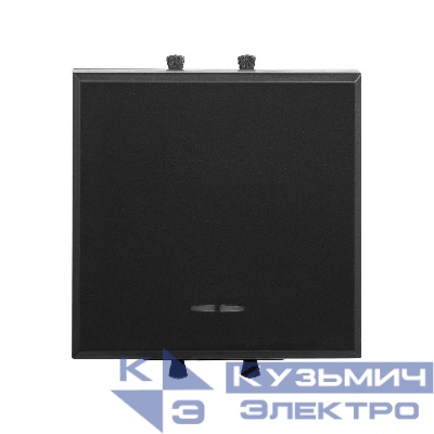 Инвертор модульный 1-кл. 2мод. Avanti "Черный матовый" DKC 4412122