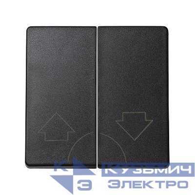 Клавиша двойная для мех. 73396-39 Simon73 Loft графит 73028-62