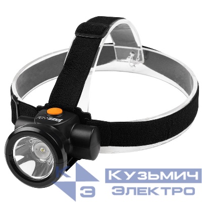 Фонарь аккумуляторный налобный AccuH8-L3W 3Вт IP20 2 режима: яркий 4ч/экономичн. 15ч аккум. 2А.ч регулир. угол наклона JazzWay 5024571