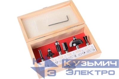 Набор фрез по дереву 6шт (хвостовик 8мм) кейс Вихрь 73/10/6/20