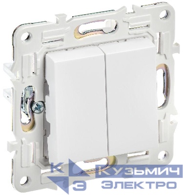 Выключатель 2-кл. SKANDY 10А SK-V04W арктич. бел. IEK SK-V20-0-10-K01