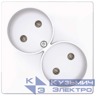 Розетка 2-м СП Simon 24 16А IP20 2х2P без защ. шторок механизм бел. Simon 2450457-030