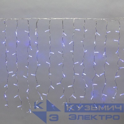 Гирлянда светодиодная "Светодиодный Дождь" 2х0.8м 160LED син. 10Вт 230В IP65 провод прозр. (нужен шнур питания 303-500-1) Neon-Night 235-103