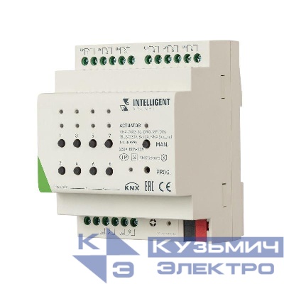 Актуатор KNX-7083-82-DRO-MF-DIN (BUS/230В 8х10А KNX Secure) IP20 пластик INTELLIGENT ARLIGHT 039896