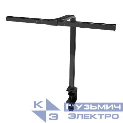 Светильник Гефест для работы с мониторами Д LED 10Вт с регулированием уровня яркости и температуры свечения черн. Трансвит 45576