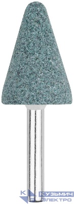 Шарошка абразивная по камню/мрамору/кафелю хвостовик 6мм конус с закруглением 25х35мм FIT 36981