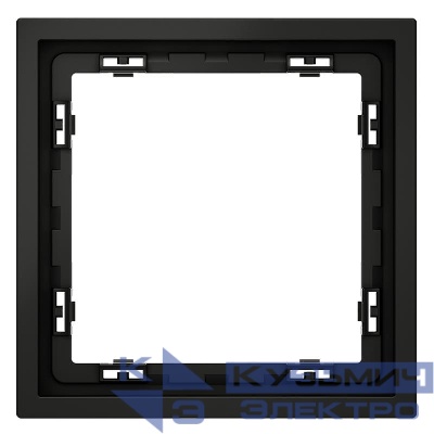 Рамка 1-м S70 пластик. черн. матов. Voltum VLS100108