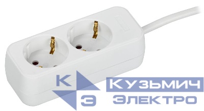 Удлинитель 2х3м 10А У02 ПВС 3х1 бел. UMA IEK UM-YP10-10-02-03-Z-K01
