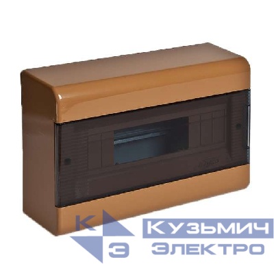 Щиток ОП 12мод. с двер. корич. Рувинил 68012К