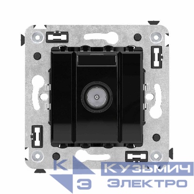 Розетка телевизионная оконечная TV СП Avanti "Черный квадрат" DKC 4402523