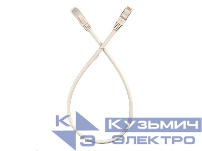Патч-корд FTP4 cat.6, 0.5м, литой коннектор, серый, Netko CKC
