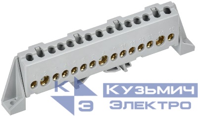 Шина L "фаза" в комб. изол. "Стойка" 8х12-15-Ср TEKFOR IEK TF-NN20-15-DP-K03