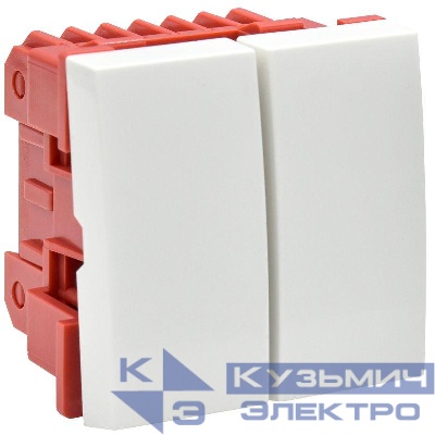 Выключатель 2-кл. 2мод. СП 10А IP20 ВК1-22-00-П бел. PRIMER IEK CKK-40D-VD2-K01