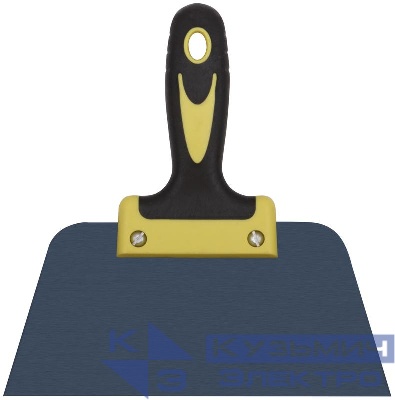 Шпатель фасадный "Мастер" пружинная колоризованная сталь двухкомпонентн. ручка плоский 200мм FIT 06462