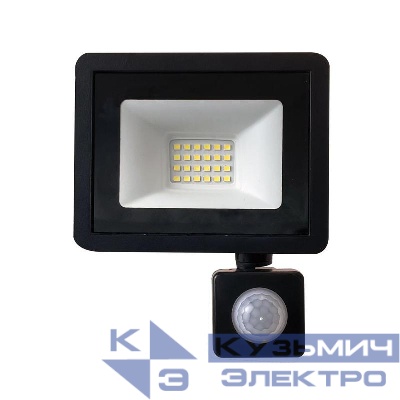 Прожектор светодиодный SFL80-30 30Вт 6400К IP65 AC220В/50Гц 2835SMD с выносным датчиком в компактном корпусе черн. SAFFIT 29523
