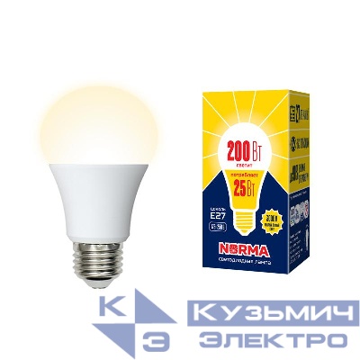 Лампа светодиодная LED-A70-25W/3000K/E27/FR/NR Norma 25Вт матовая 3000К тепл. бел. E27 (упак. картон) Volpe UL-00004469