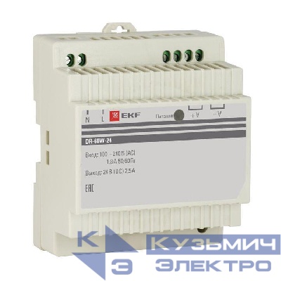 Блок питания 24В DR-60W-24 EKF dr-60w-24