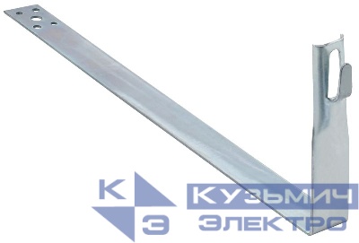 Держатель проводника круглого 6-8мм черепич. кровля L380мм оцинк. сталь HDZ IEK ZDP80-14-5-68-380