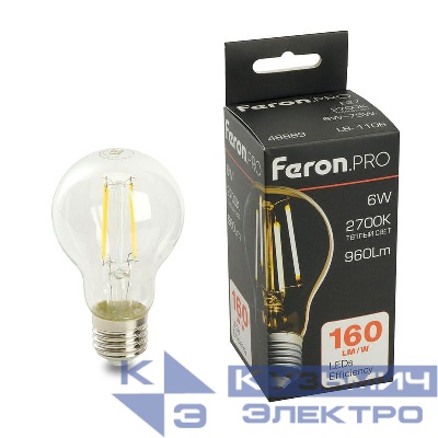 Лампа светодиодная LB-1106 6Вт 2700К E27 960лм 175-265В 230В FERON 48889